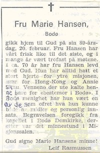 1970 - Nekrolog Marie Hansen (2.2)